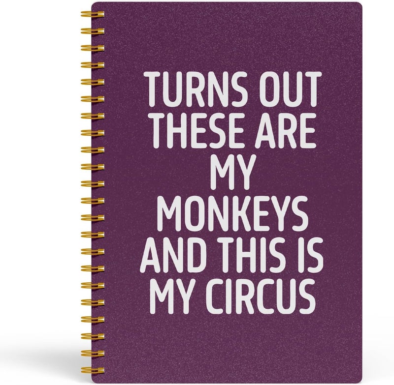 EKGJW Funny Notebooks for Work,Violet Aesthetic Journal, Funny Boss Day Gifts, Boss Gifts for Men Women, Funny Gifts for Boss, Boss Office Decor, Spiral Notebook 5.5x8.3 Inch - Image 1